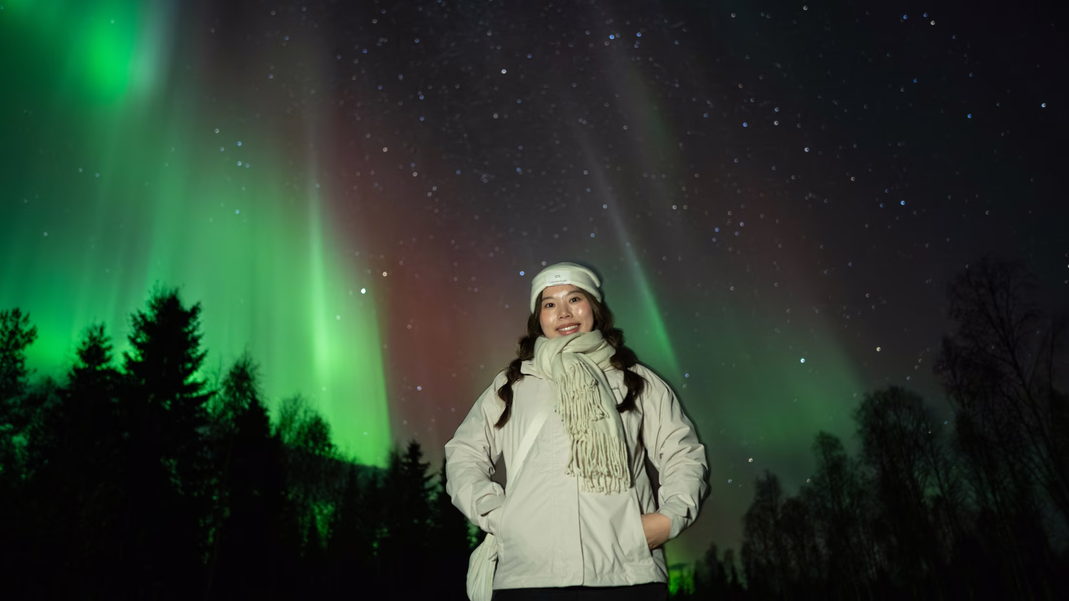 Foto reale di aurora da un tour Lapland Explorers