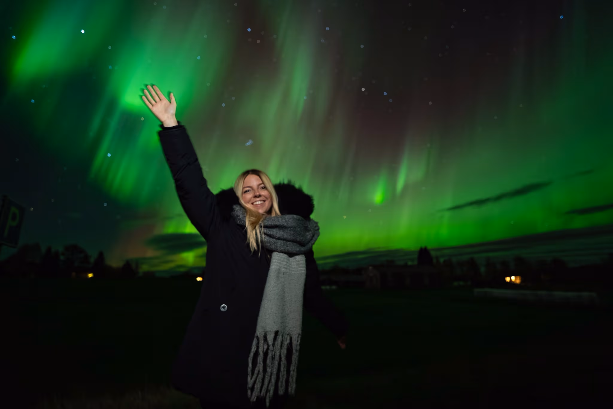 Foto reale di aurora da un tour Lapland Explorers