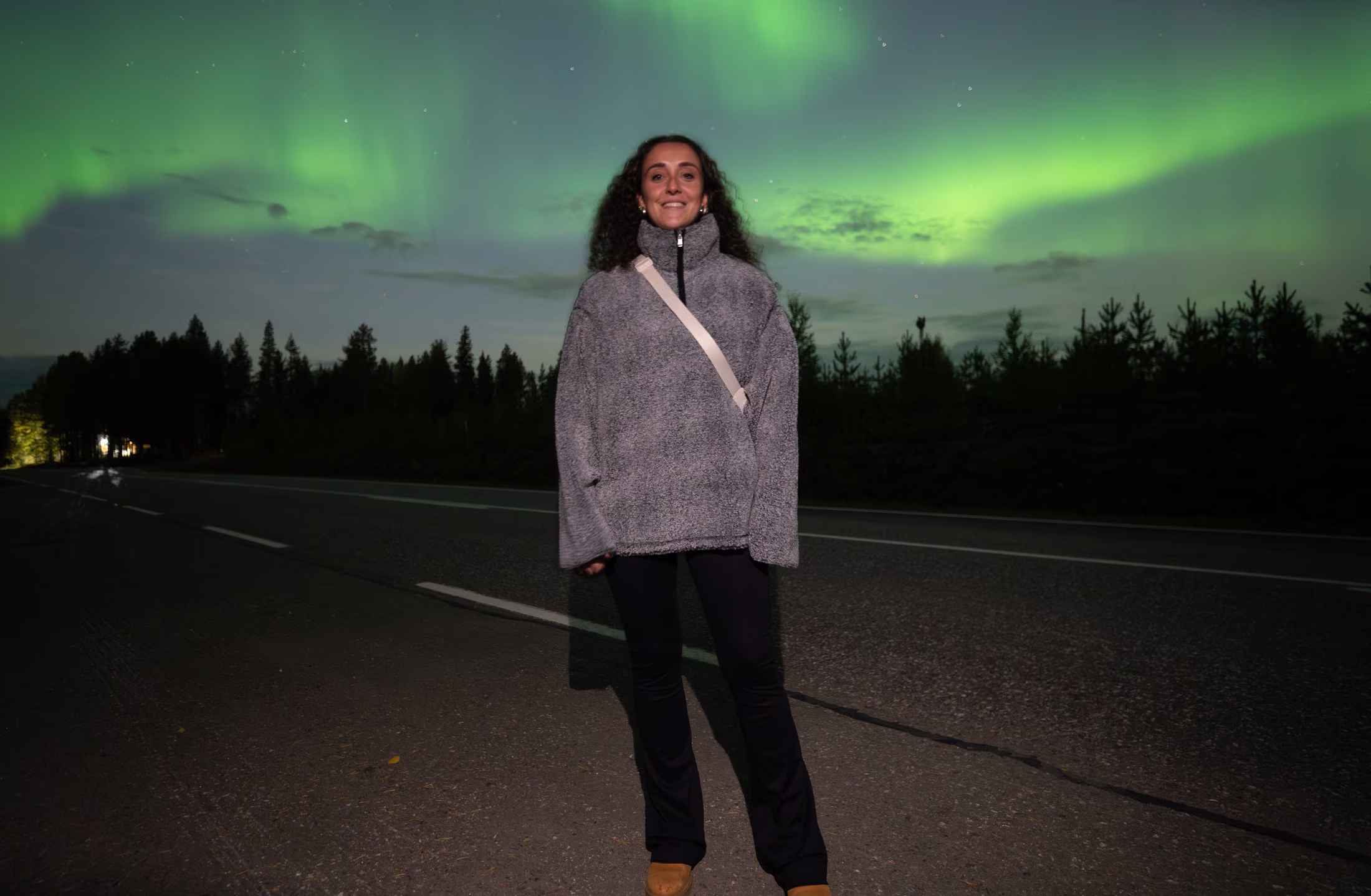 Foto reale di aurora da un tour Lapland Explorers